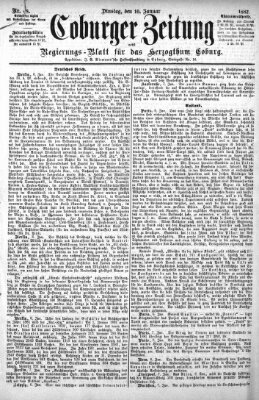 Coburger Zeitung Dienstag 10. Januar 1882