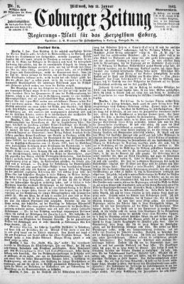 Coburger Zeitung Mittwoch 11. Januar 1882