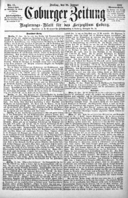 Coburger Zeitung Freitag 20. Januar 1882