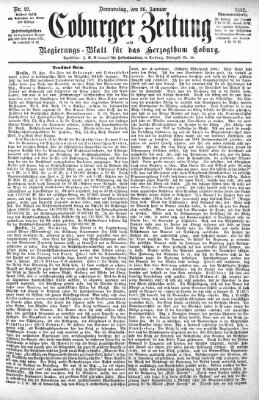 Coburger Zeitung Donnerstag 26. Januar 1882