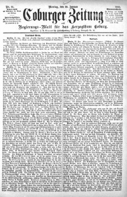 Coburger Zeitung Montag 30. Januar 1882