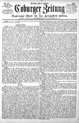 Coburger Zeitung Dienstag 31. Januar 1882