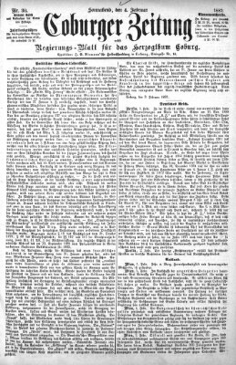 Coburger Zeitung Samstag 4. Februar 1882