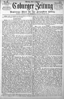 Coburger Zeitung Montag 6. Februar 1882