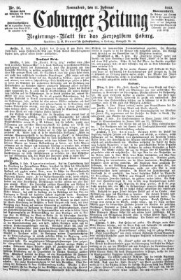 Coburger Zeitung Samstag 11. Februar 1882