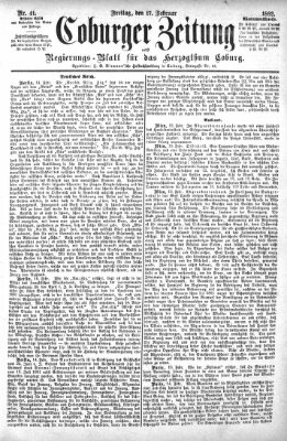 Coburger Zeitung Freitag 17. Februar 1882