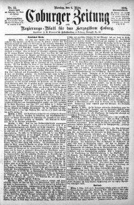 Coburger Zeitung Montag 6. März 1882