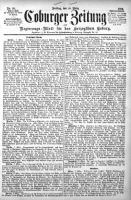 Coburger Zeitung Freitag 10. März 1882