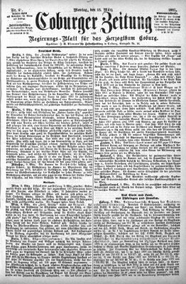 Coburger Zeitung Montag 13. März 1882