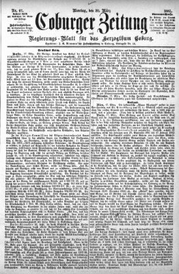 Coburger Zeitung Montag 20. März 1882