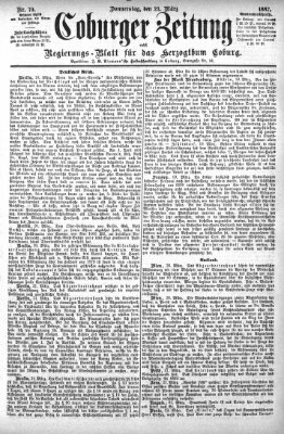 Coburger Zeitung Donnerstag 23. März 1882