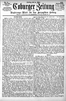 Coburger Zeitung Freitag 24. März 1882