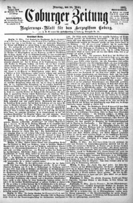 Coburger Zeitung Dienstag 28. März 1882