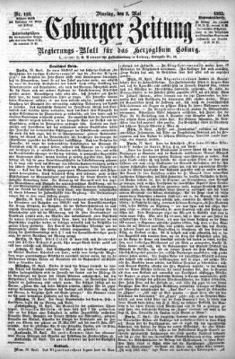 Coburger Zeitung Dienstag 2. Mai 1882