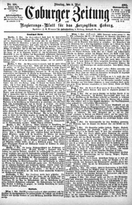 Coburger Zeitung Dienstag 9. Mai 1882