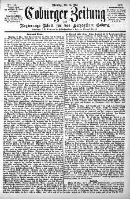 Coburger Zeitung Montag 15. Mai 1882