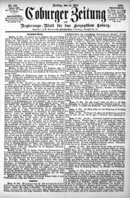 Coburger Zeitung Freitag 19. Mai 1882