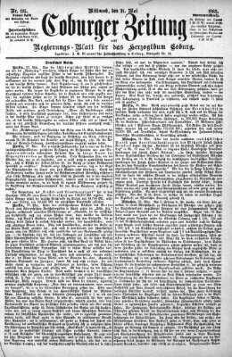 Coburger Zeitung Mittwoch 31. Mai 1882