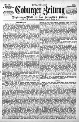 Coburger Zeitung Freitag 9. Juni 1882