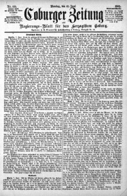 Coburger Zeitung Montag 12. Juni 1882