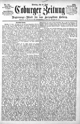 Coburger Zeitung Montag 19. Juni 1882