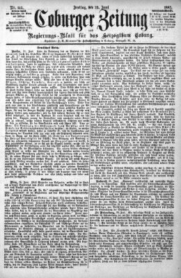 Coburger Zeitung Freitag 23. Juni 1882