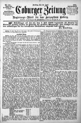 Coburger Zeitung Freitag 30. Juni 1882