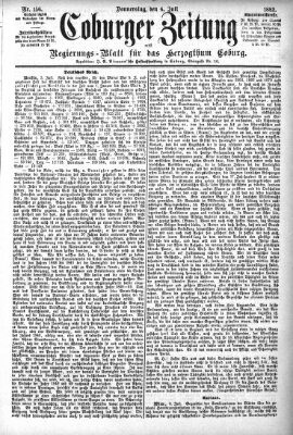 Coburger Zeitung Donnerstag 6. Juli 1882