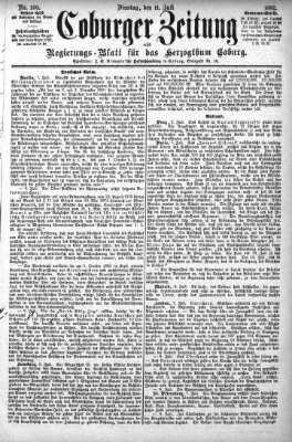 Coburger Zeitung Dienstag 11. Juli 1882