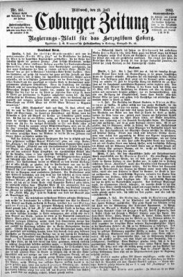 Coburger Zeitung Mittwoch 12. Juli 1882