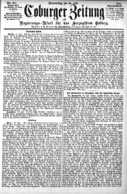 Coburger Zeitung Donnerstag 20. Juli 1882