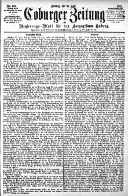 Coburger Zeitung Freitag 21. Juli 1882