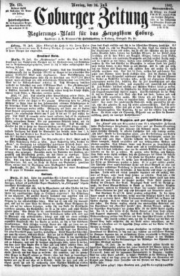 Coburger Zeitung Montag 24. Juli 1882