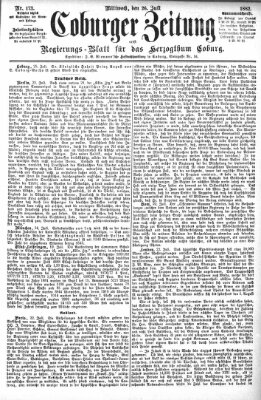 Coburger Zeitung Mittwoch 26. Juli 1882