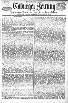 Coburger Zeitung Donnerstag 3. August 1882