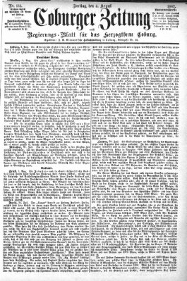 Coburger Zeitung Freitag 4. August 1882