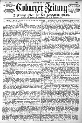 Coburger Zeitung Montag 14. August 1882