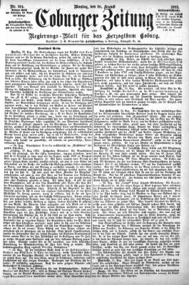 Coburger Zeitung Montag 28. August 1882