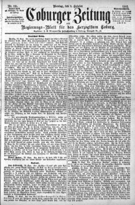 Coburger Zeitung Montag 2. Oktober 1882