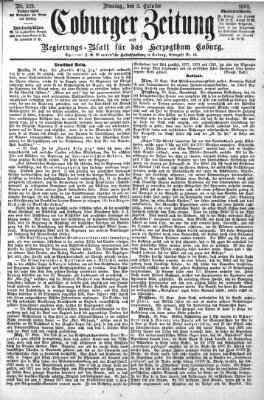 Coburger Zeitung Dienstag 3. Oktober 1882