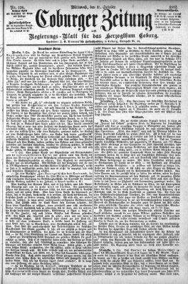 Coburger Zeitung Mittwoch 11. Oktober 1882