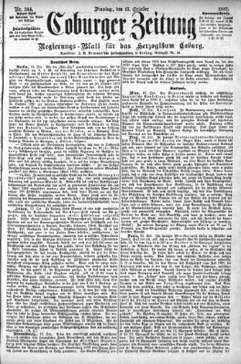 Coburger Zeitung Dienstag 17. Oktober 1882