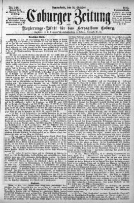 Coburger Zeitung Samstag 21. Oktober 1882