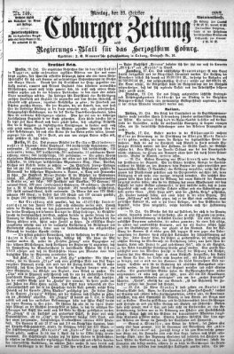 Coburger Zeitung Montag 23. Oktober 1882