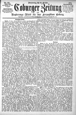 Coburger Zeitung Donnerstag 26. Oktober 1882