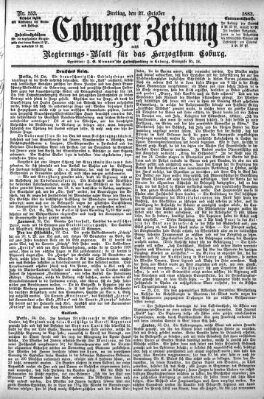 Coburger Zeitung Freitag 27. Oktober 1882