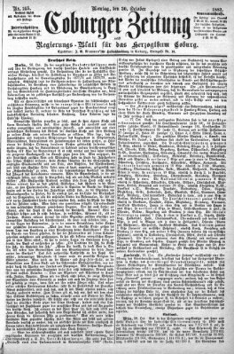 Coburger Zeitung Montag 30. Oktober 1882