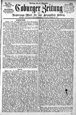 Coburger Zeitung Montag 13. November 1882