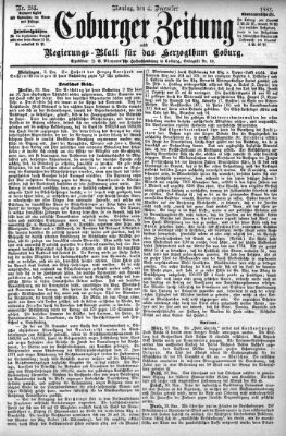 Coburger Zeitung Montag 4. Dezember 1882