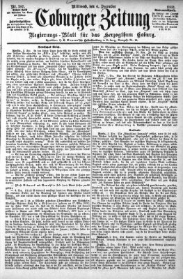 Coburger Zeitung Mittwoch 6. Dezember 1882